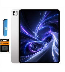 Apple - 11-inch iPad Pro M4 chip Built for Apple Intelligence Wi-Fi 2TB with OLED - IST HUB - 256GB SD Card - IST HUB - 256GB SD - Silver
