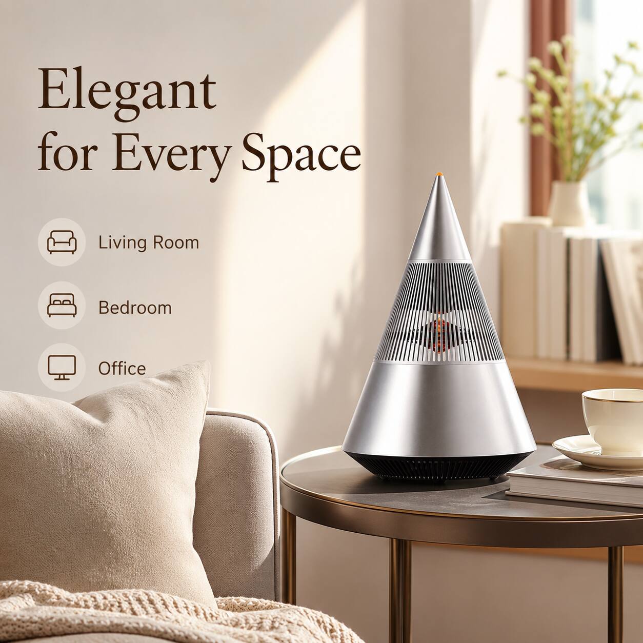 Elegant for Every Space

Living Room  
Bedroom  
Office