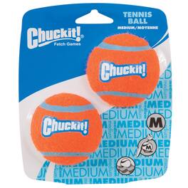 ChuckIt! - Blue/Orange Rubber Ball Launcher Tennis Balls Medium 2 pk - Blue | Orange