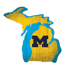 Fan Creations - Michigan Wolverines 12" Logo State Sign - Multicolor