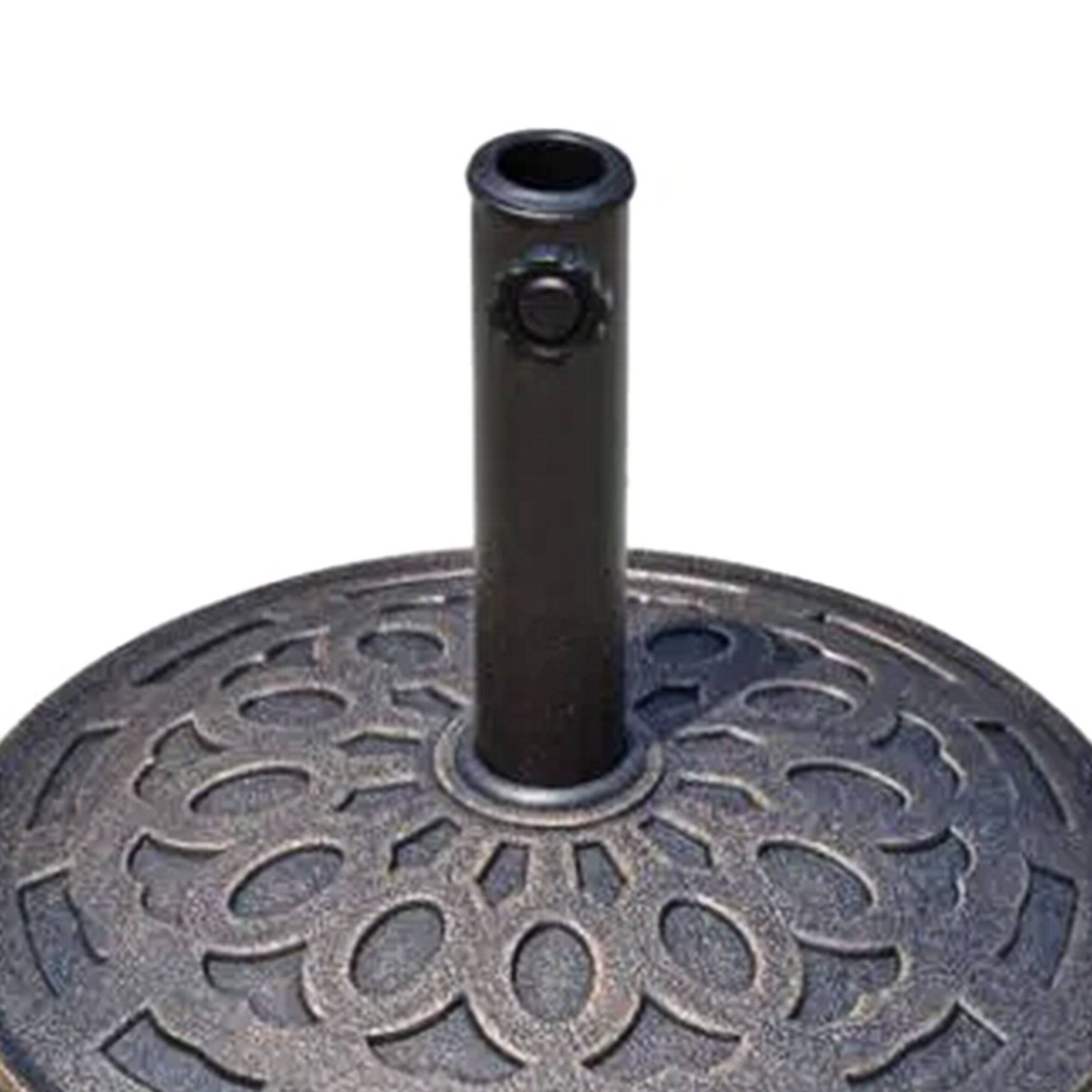 Alt View 4. Four Seasons Courtyard - Four Seasons Courtyard 18 Inch Umbrella Base Fits Up To 2" Umbrella Pole, Bronze - Bronze.