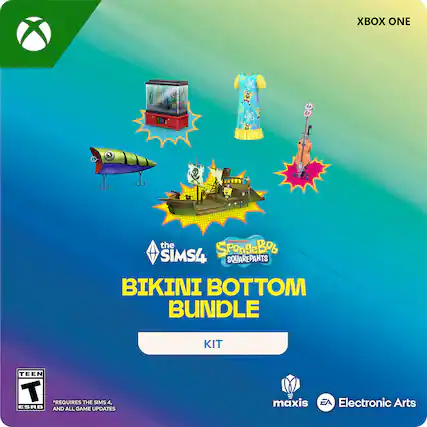 XBOX ONE
the SIMS 4
SpongeBob SQUAREPANTS
BIKINI BOTTOM BUNDLE
KIT
*REQUIRES THE SIMS 4, ESRB AND ALL GAME UPDATES
maxis
Electronic Arts - T (Teen 13+)