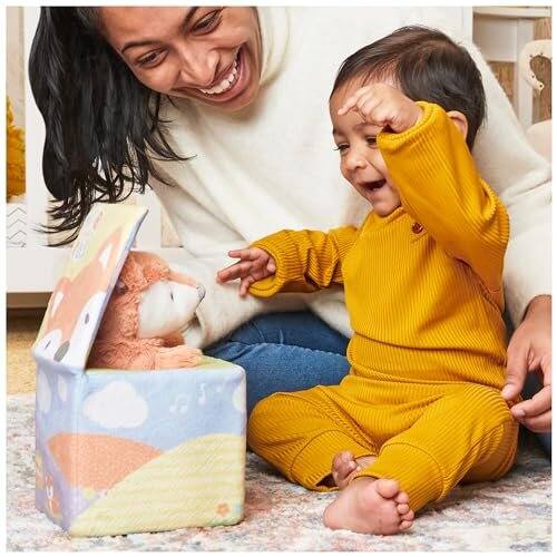 Alt View 3. Gund - GUND Fox in a Box Animated Plush Activity Toy for Babies 0+, Soft Interactive Peek-a-Boo Musical Fox Toy - Multicolour.