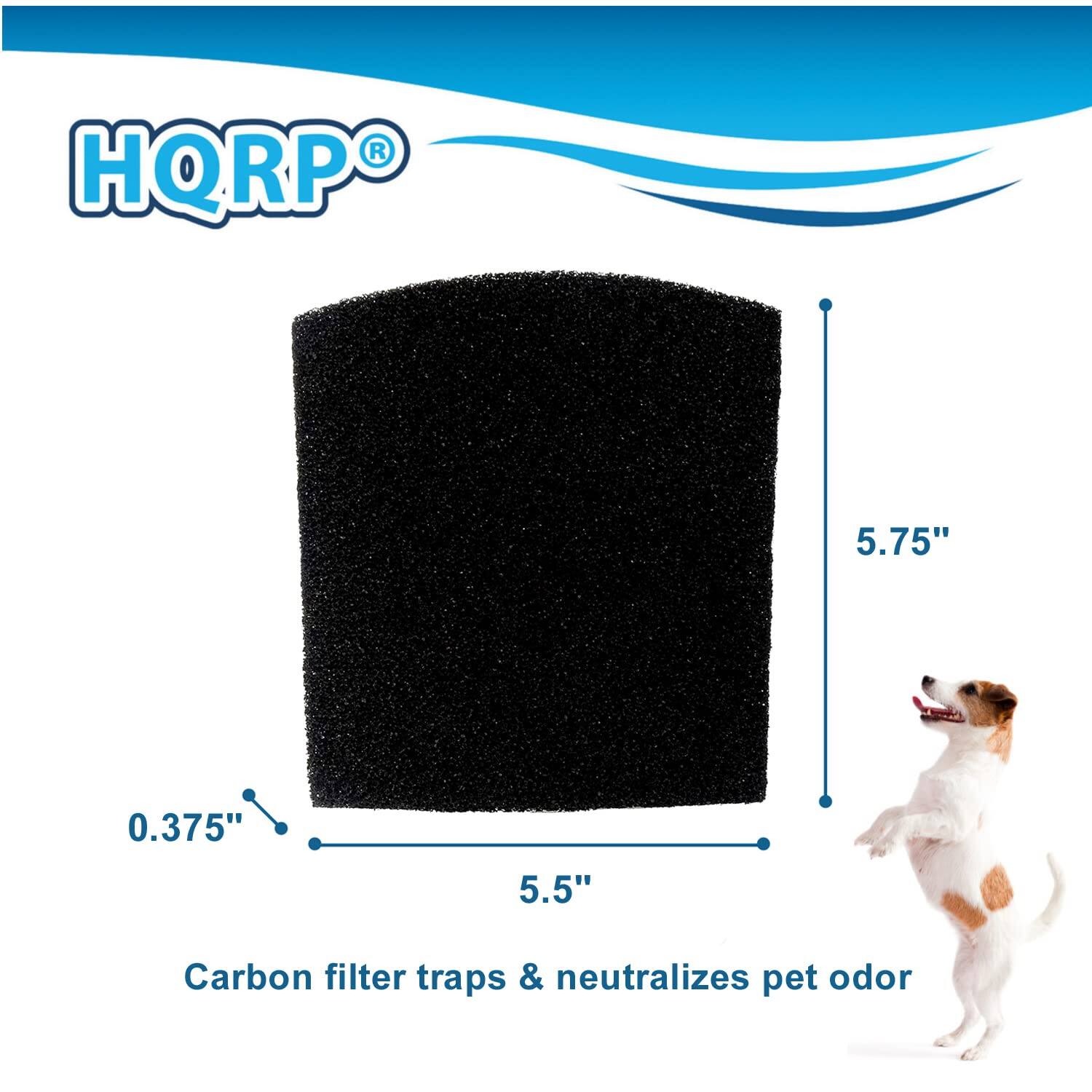 HQRP 5.75" 0.375" 5.5" Carbon filter traps & neutralizes pet odor