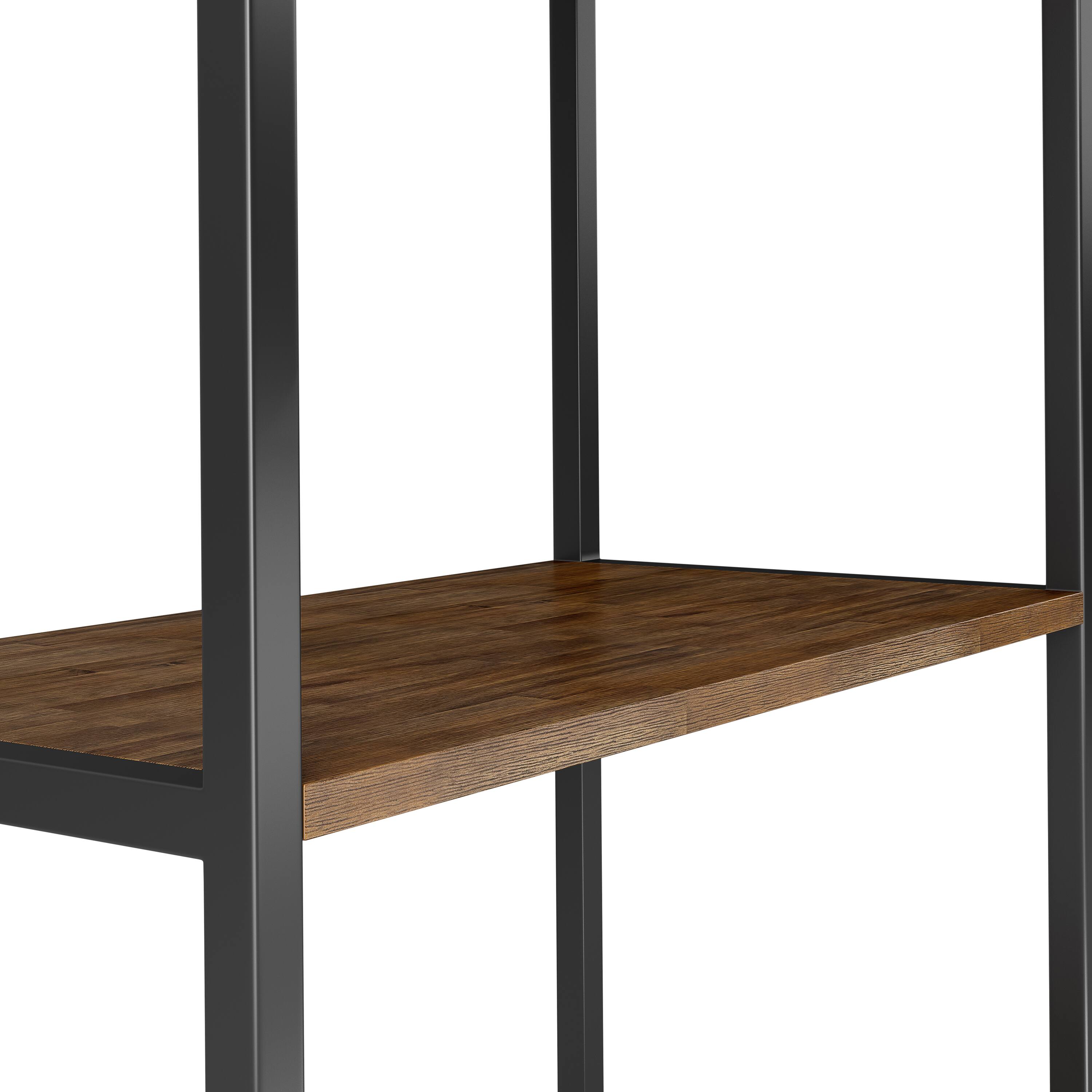 Back. Simpli Home - Ralston SOLID ACACIA WOOD 72 inch x 30 inch Modern Industrial Bookcase in Rustic Natural Aged Brown - Rustic Natural Aged Brown.