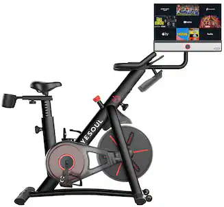 Yesoul - Exercise Bike G1M MAX w/ 21.5" HD screen, 360° rotation, 30W Speakers, immersive audio. Multimedia casting - Black