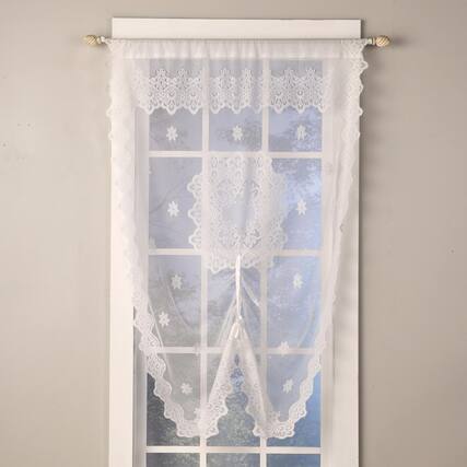 Front. SKL Home - SKL Home By Saturday Knight Ltd Jacquelyn Lace Window Shade - 42" x 63" White - White.