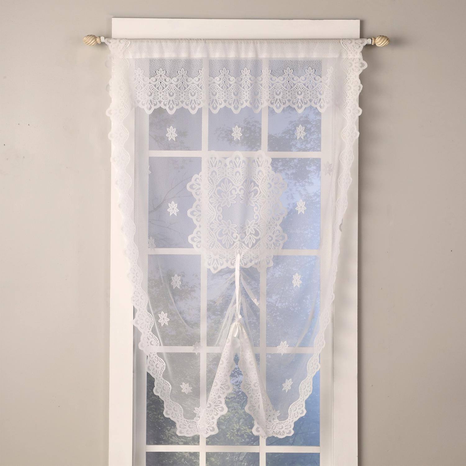 Front. SKL Home - SKL Home By Saturday Knight Ltd Jacquelyn Lace Window Shade - 42" x 63" White - White.