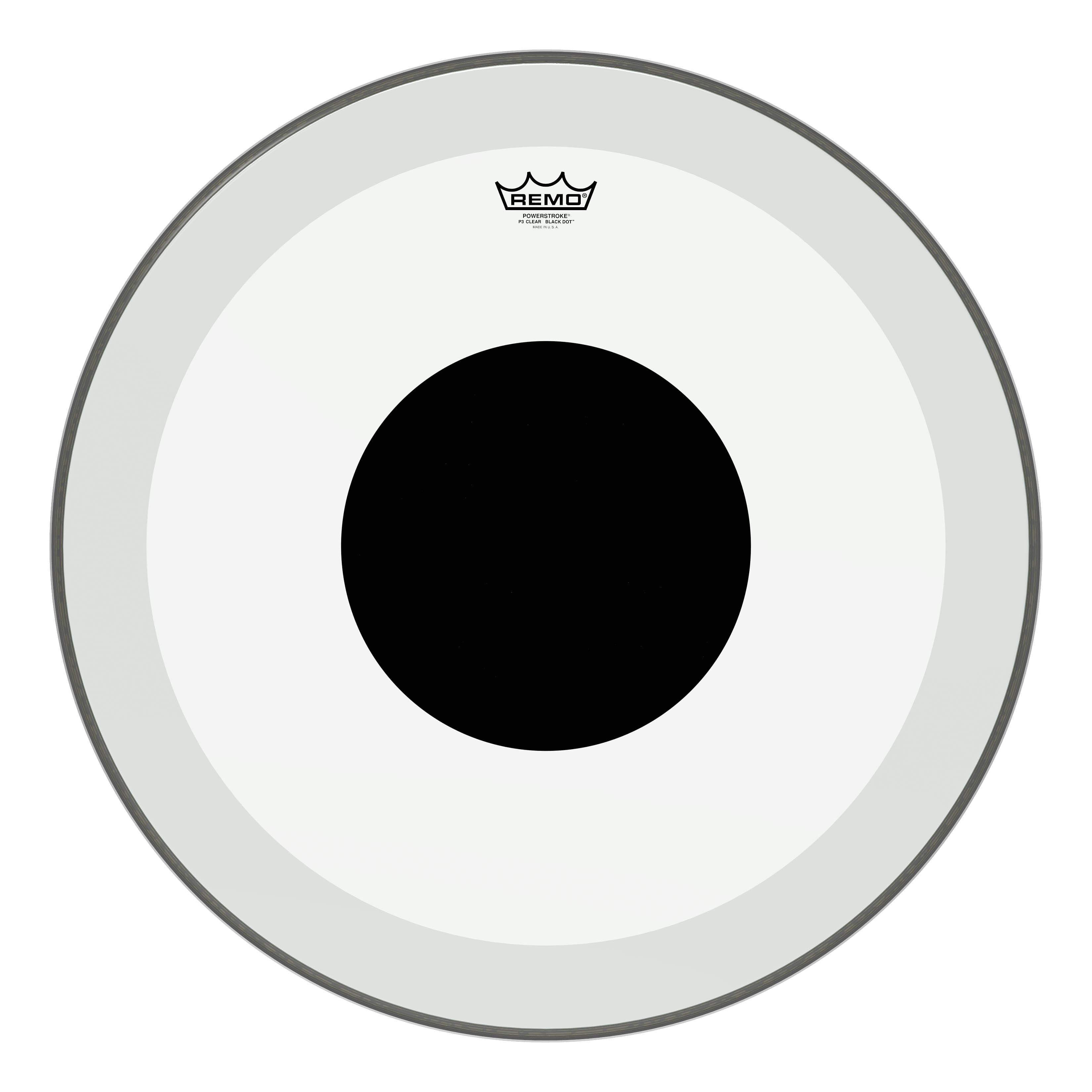 Remo - Bass, Powerstroke 3, Clear, 24 Diameter, No Stripe, Top Black Dot price history on PriceWatchPro