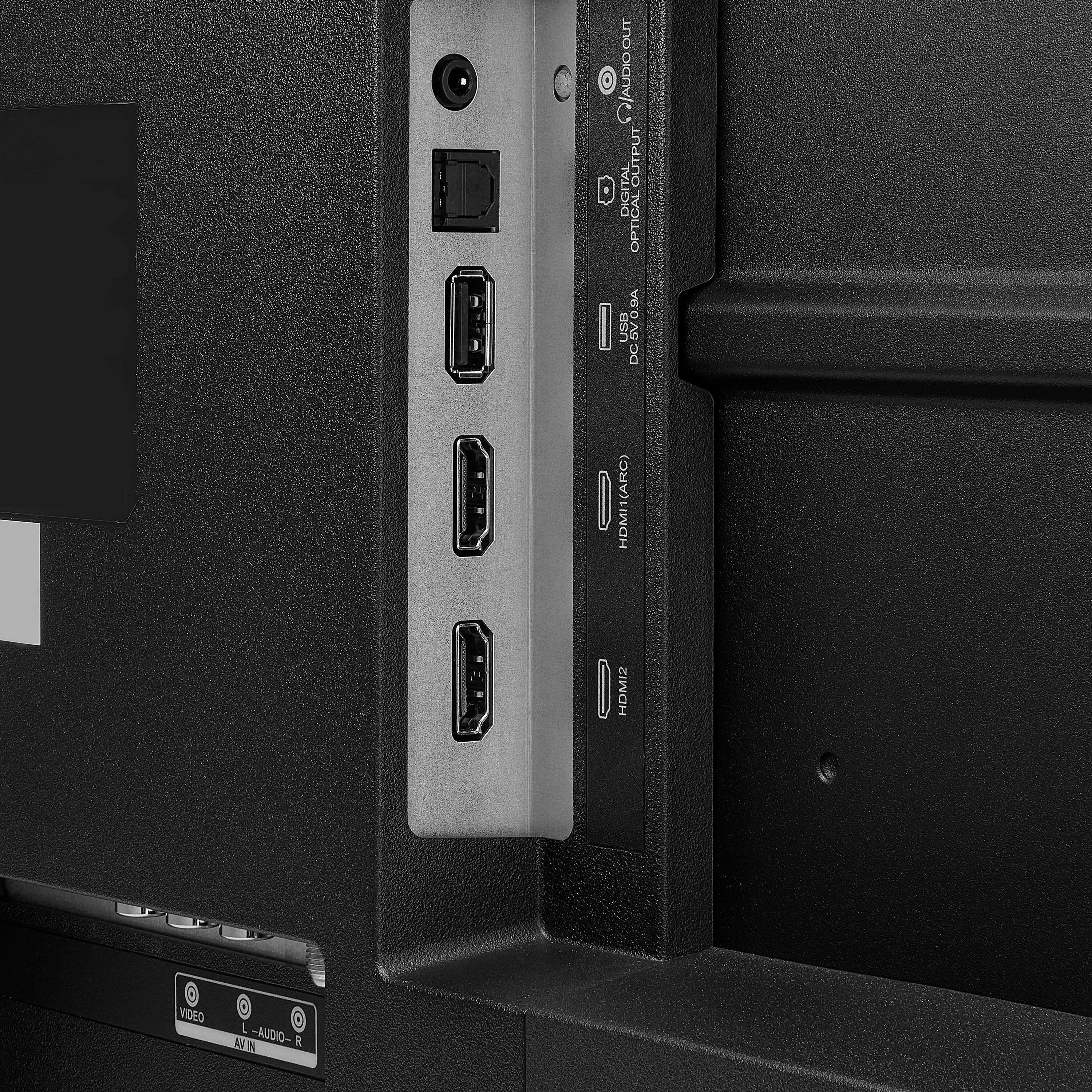 The text on the image reads:

"0 Q/AUDIOOUT OUTPUT DIGITAL OPTICAL A0.O USB DC&VO.9A DV 8 HDMI(ARC) HDMIZ VIDEO L -ONUA- R."

This text appears to be a description of various ports and features available on the back of a device, such as a TV or computer monitor. The text includes information about audio output, digital optical, USB, DC & VO, and HDMI ports.