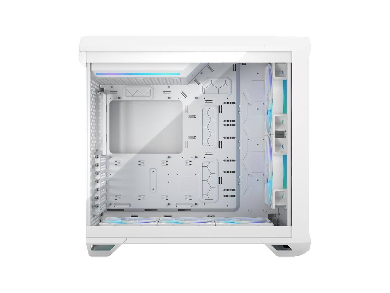 Alt View 8. Fractal Design - Fractal Design Torrent RGB White E-ATX Tempered Glass Window High-Airflow Mid Tower Computer Case - White.