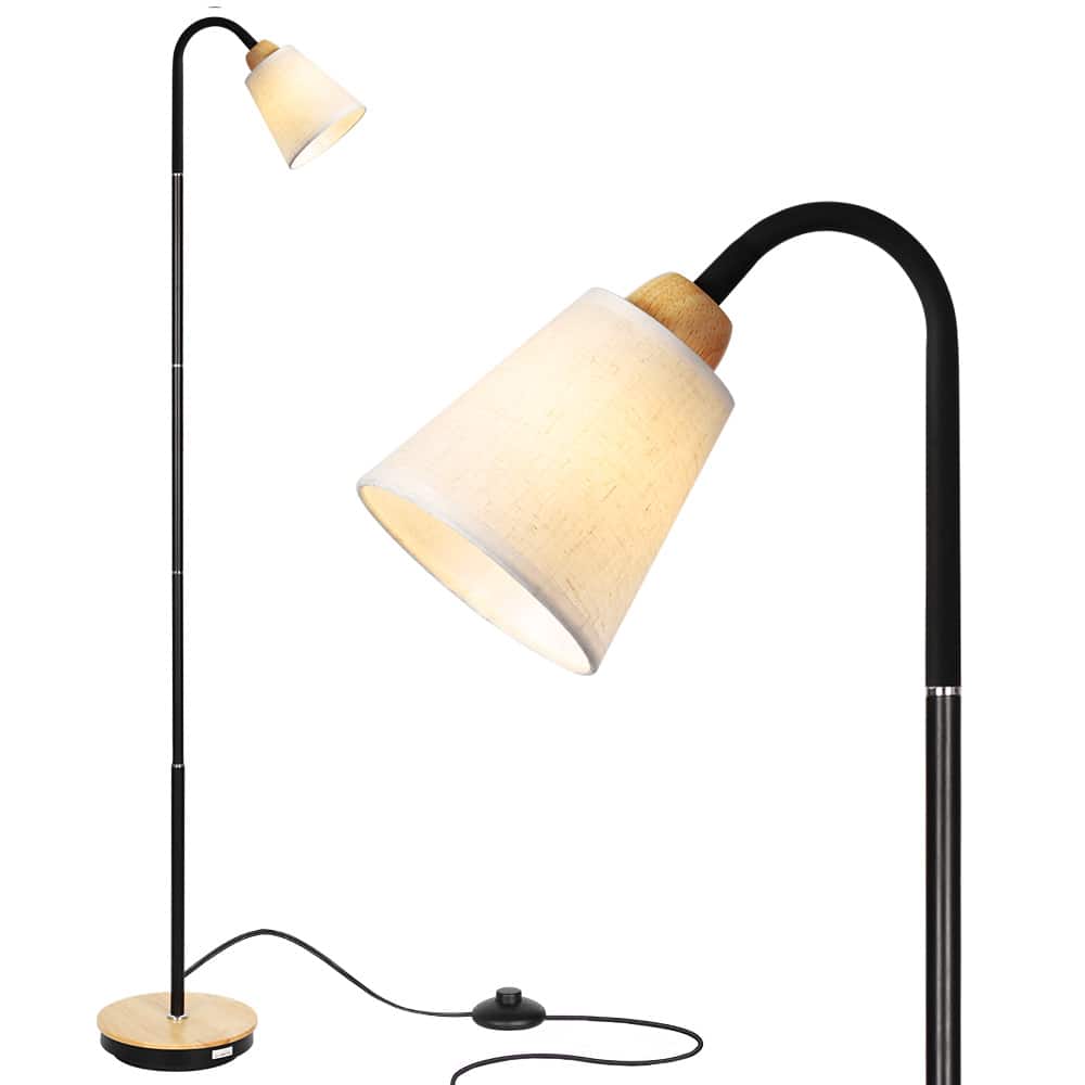 Oumilen - 58" Standing Lamp with Foot Switch & E26 Base for Living Room, Bedroom, Office