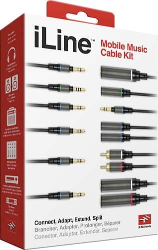 Angle Standard. IK Multimedia - iLine Cable Kit - Black.