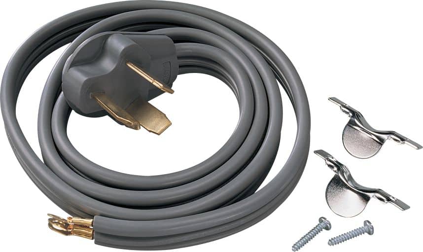 Smart Choice - 6' 30 Amp Dryer Power Cord Required for Hook-Up - Black-Front_Standard