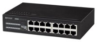 Front Zoom. Buffalo Technology - 16-Port 10/100/1000 Mbps Gigabit Ethernet Switch - Black.