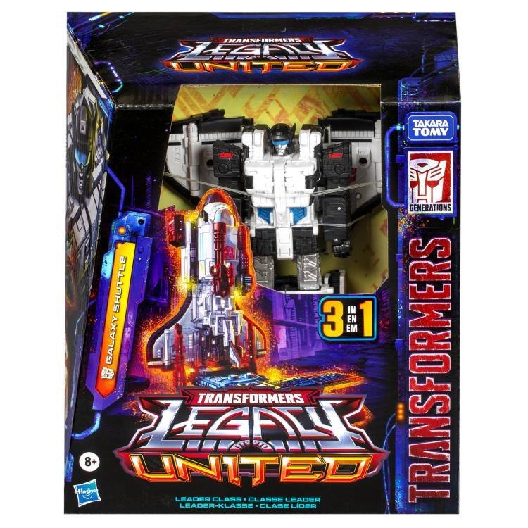 TRANSFORMERS LEGACY UNITED  
TAKARA TOMY  
GENERATIONS  
3 IN 1  
GALAXY SHUTTLE  
LEADER CLASS  
CLASS LEADER  
KLASSE LEADER  
CLASSE LIDER  
8+