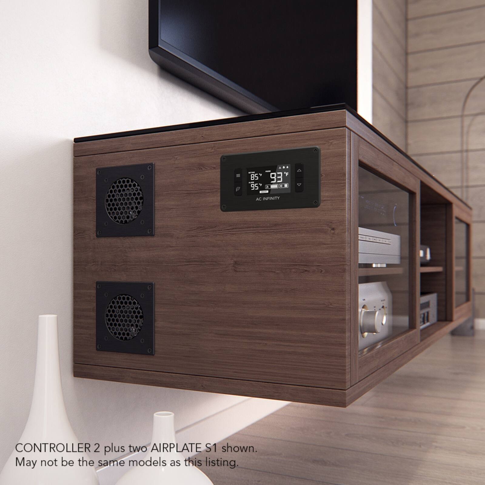E  
F 85 93 95 4 ### f AC INFINITY  
CONTROLLER 2 plus two AIRPLATE S1 shown. May not be the same models as this listing.