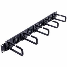 StarTech.com - StarTech 1U 19" Cable Management Organizer - D Ring Hook Network/Server Rack Cord Manager