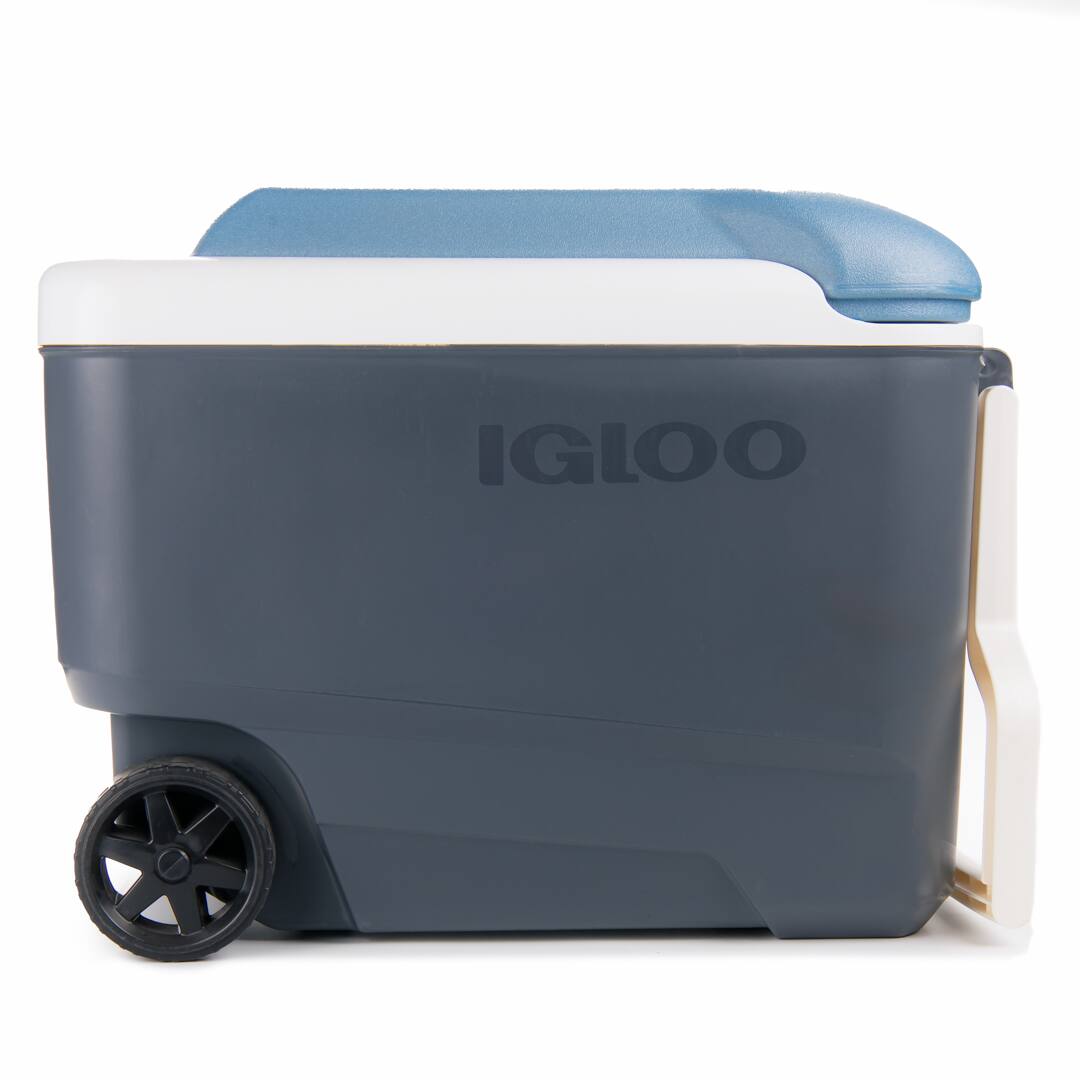 Alt View 5. Igloo - IGLOO MaxCold 40 qt. Roller Hard Cooler - Jet Carbon/Ice Blue - Jet Carbon/Ice Blue.