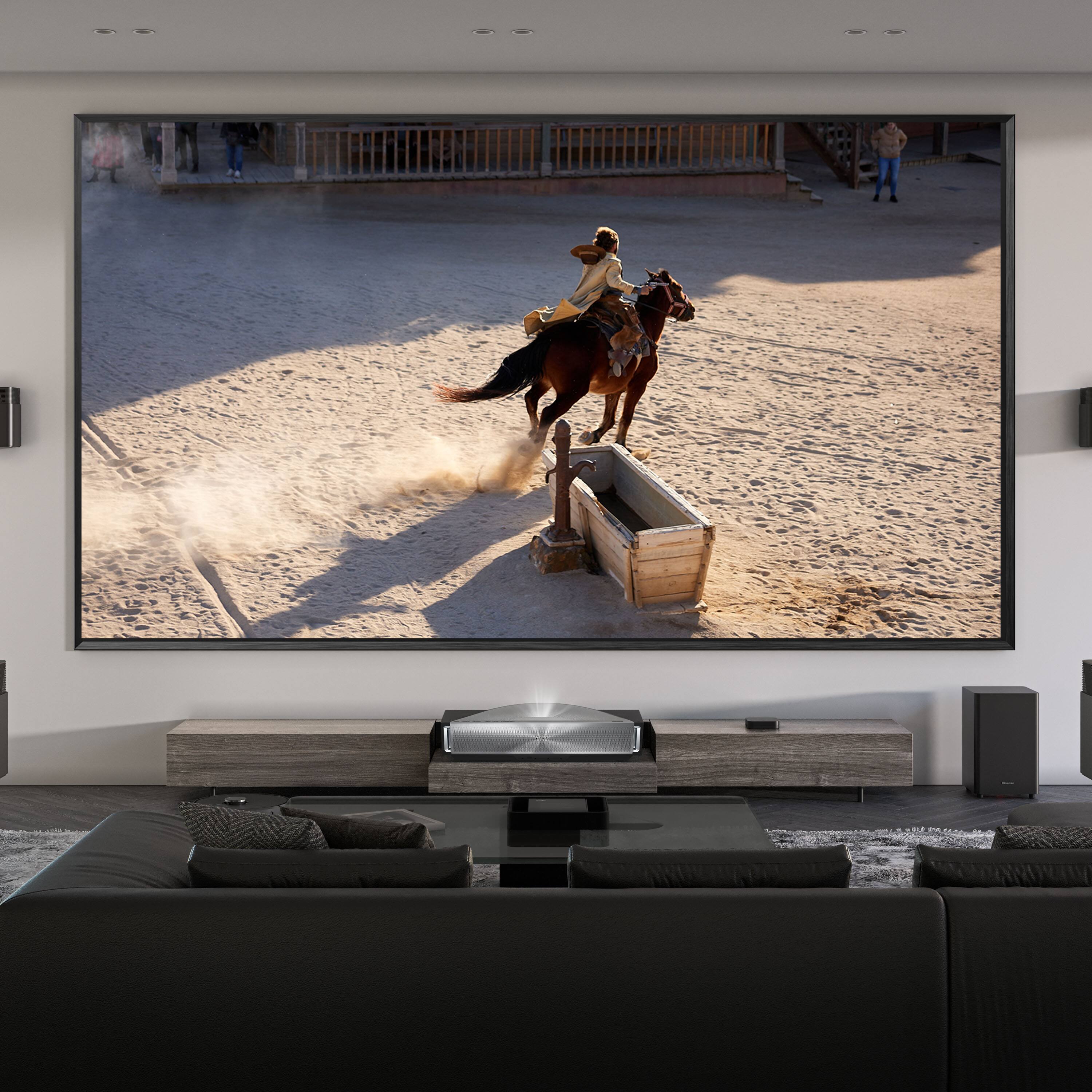 Alt View 15. Hisense - Hisense-PX4 Pro Triple Laser Smart UST Projector,3500 Lumens,IRIS,80"-200",4K,DLP,HDR,IMAX Enhanced,Dolby Vision/Atmos - gray.