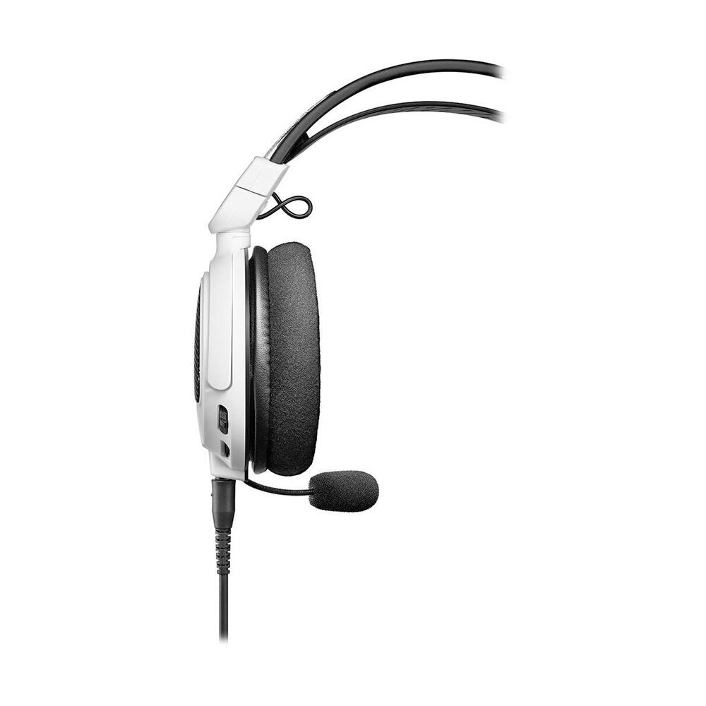 Left. Audio-Technica - Audio-Technica Consumer ATH-GDL3 Open-Back Over-Ear Gaming Headset (White) - White/Black.