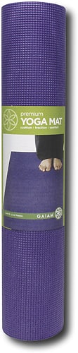 Front. GAIAM - Double-Thick Yoga Mat - Purple.
