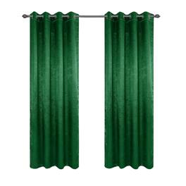 Olivia Gray - 100% Polyester 200 GSM Arlo Embossed Blackout Grommet Curtain Panel 54" x 90" Green - hunter