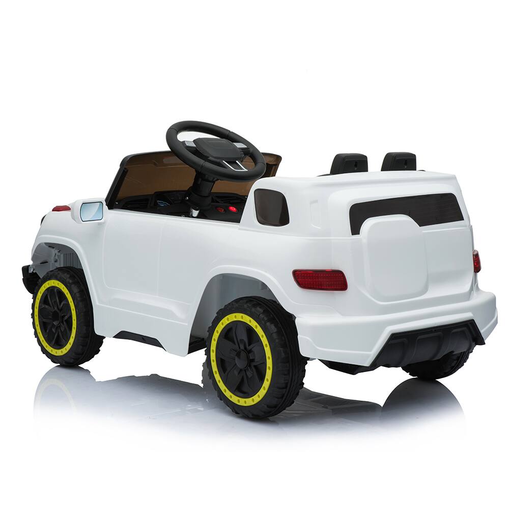 Alt View 4. Winado - 6V Ride on Car, Electric Battery Powered Ride On Toys Kids Car w/Parent Remote, Wider Seat, LED Light, Normal Music - 1 YeWhite.
