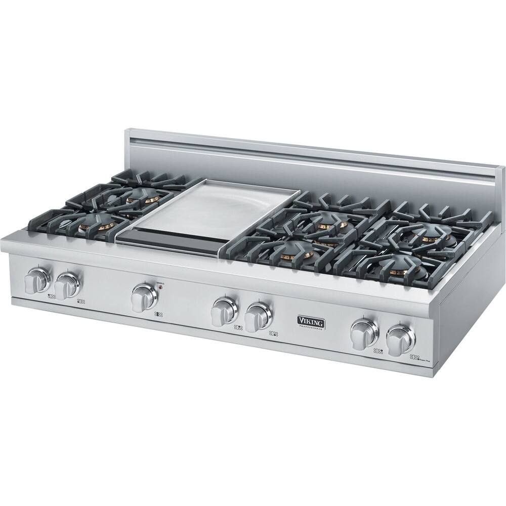 Best Buy Viking Professional 5 Series 48" Gas Cooktop Stainless steel VGRT5486GSSLP