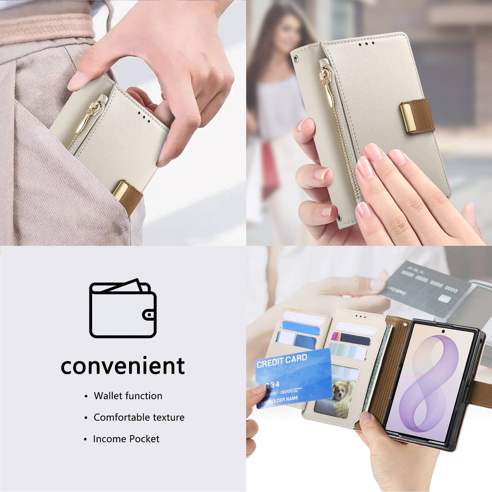 0000 0000 0000  
convenient Wallet function Comfortable texture  
CREDIT CARD 34 00 00/00; ARDHOLDER NAME  
Income Pocket