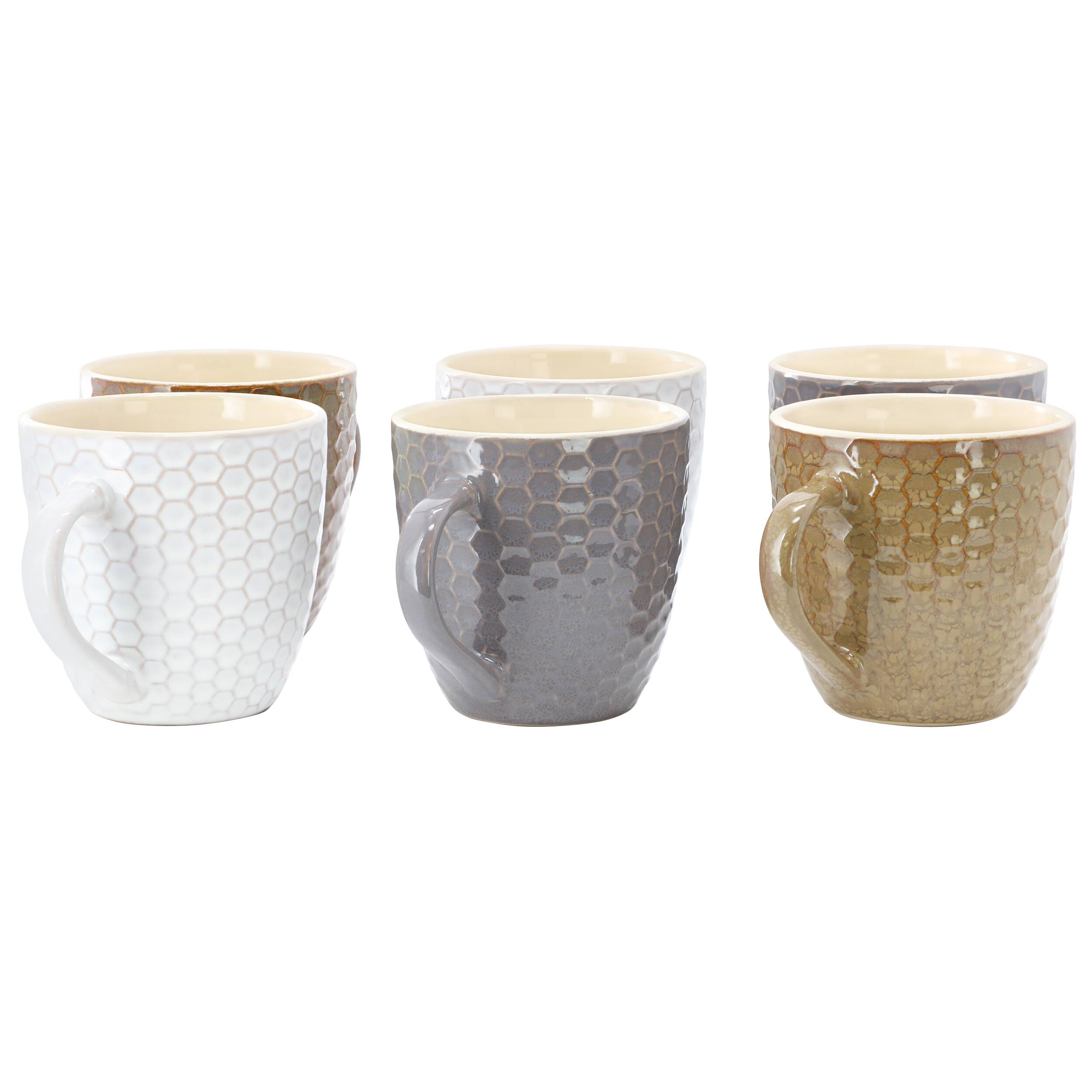 Alt View 1. Elama - Elama Honeycomb 6-Piece 15 oz. Mug Set, Assorted Colors - Assorted.