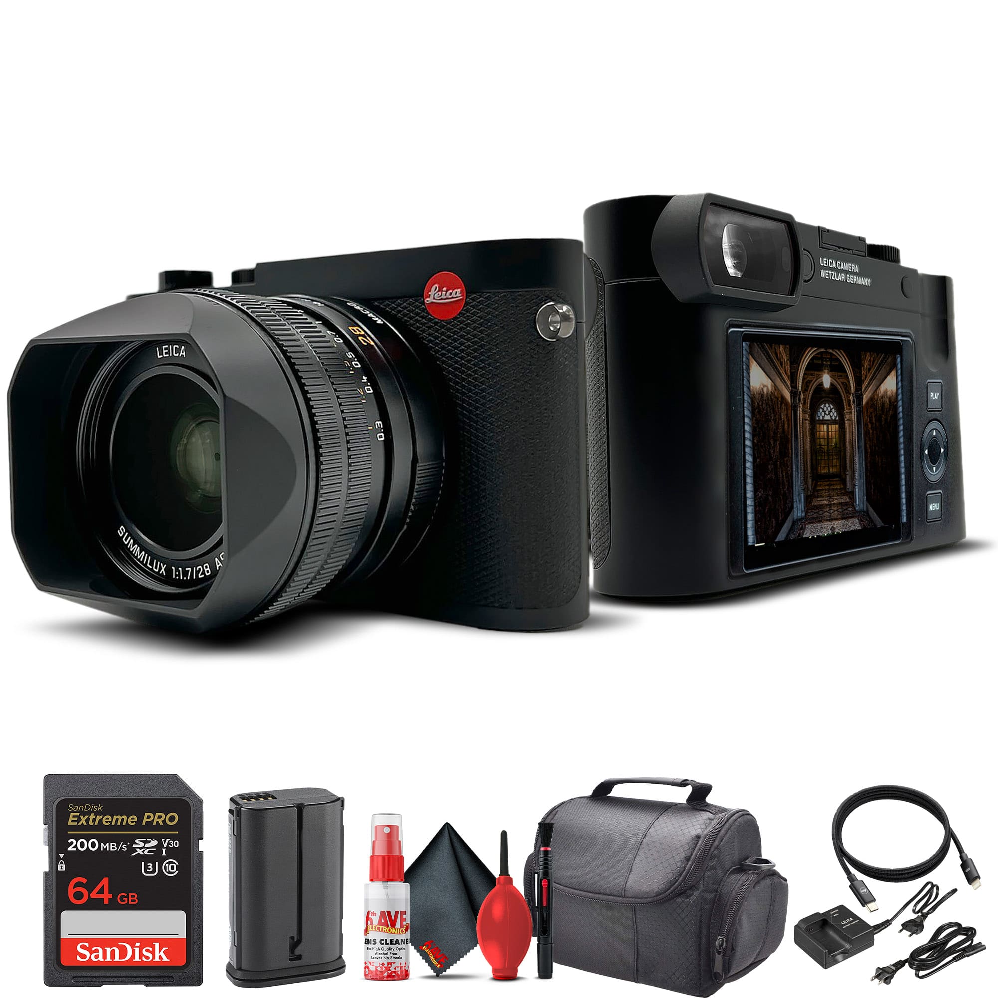 Leica - Q3 Compact and Powerful Digital Camera (19080) with Summilux 28mm f/1.7 Bundle