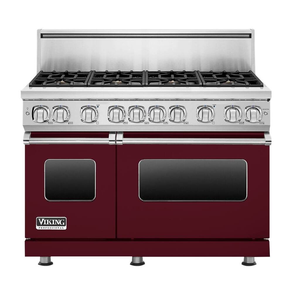 Best Buy Viking Freestanding Double Oven Gas Convection Range Burgundy VGR7488BBULP