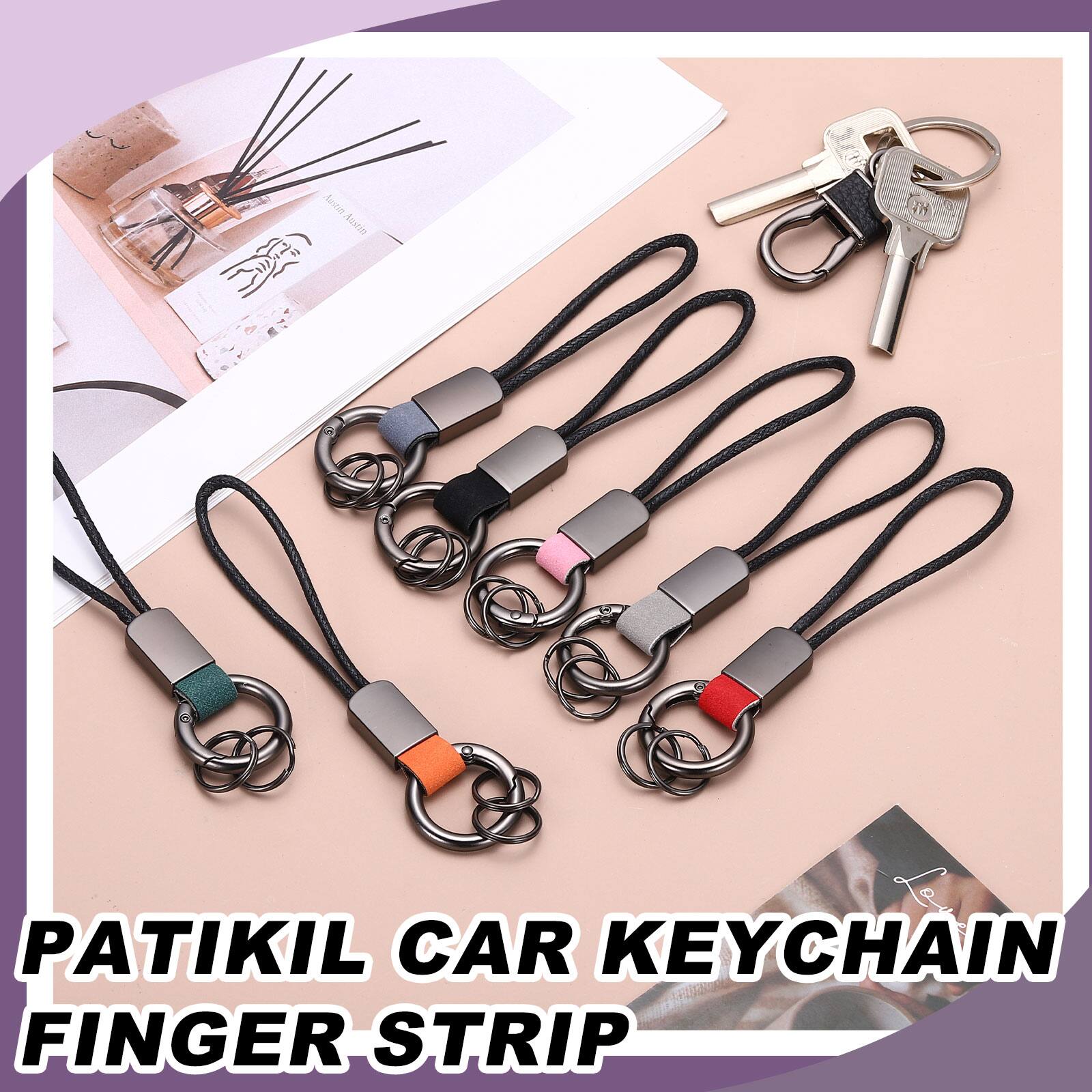 PATIKIL CAR KEYCHAIN FINGER STRIP