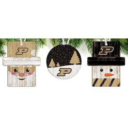 Fan Creations - Purdue Boilermakers 3-Pack Ornament Set - Multicolor