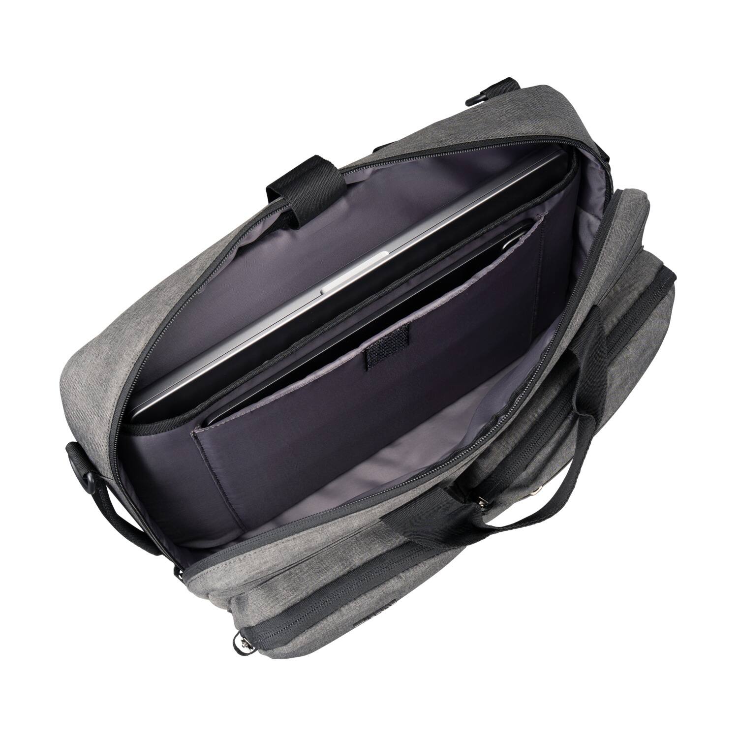 Alt View 4. Targus - 15-16” Hybrid Briefcase Backpack - Gray.
