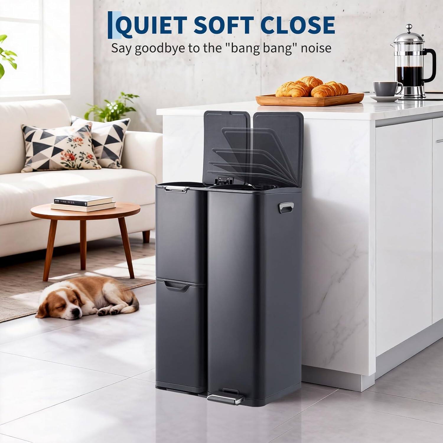 QUIET SOFT CLOSE  
Say goodbye to the "bang bang" noise