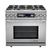 Dacor - 4.6 Cu. Ft. Self-Cleaning Freestanding Dual Fuel Convection Range - Stainless Steel - Front_Zoom