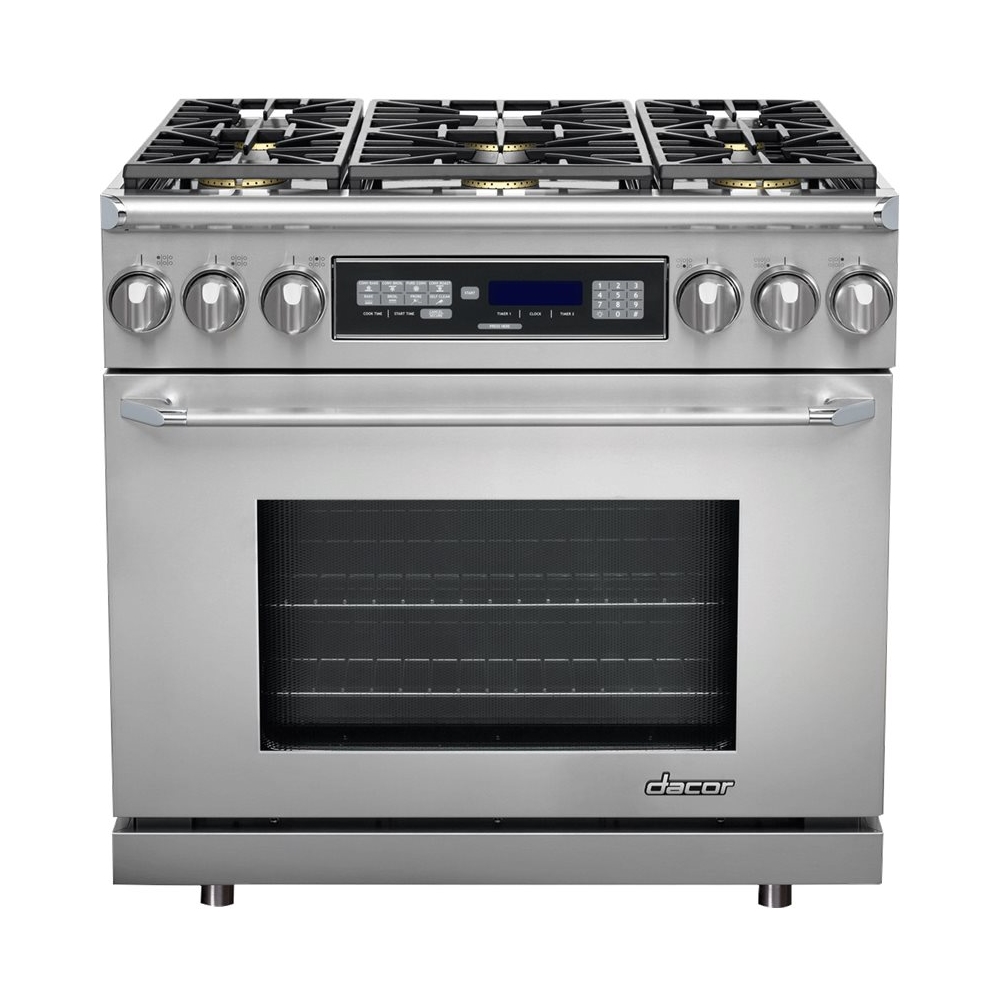 Dacor HDER36SNG Heritage Series 36 Inch Freestanding Dual Fuel Range w –  Appliance Store Discount