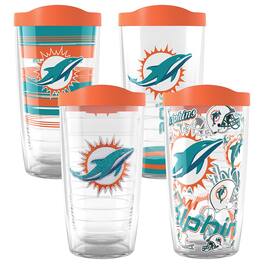 Tervis - Miami Dolphins Four-Pack 16oz. Classic Tumbler Set - Multicolor