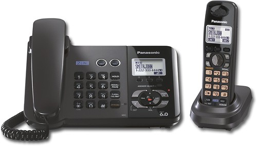 Panasonic KX-TGA931T Wall Mountable Cordless Phone DECT 6.0 1.9GHz 2 Pack 