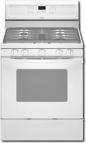 Front Standard. Whirlpool - 30" Self-Cleaning Freestanding Gas Convection Range - White.