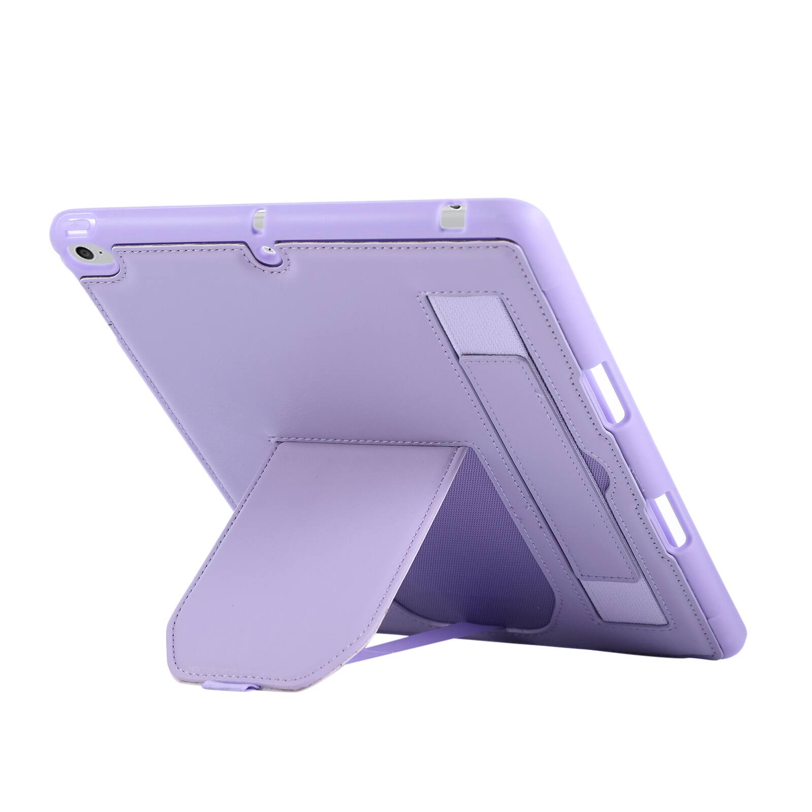 Alt View 1. UUCOVER - Case for iPad Air 11-inch M4 M3 M2 (2026/2025/2024) Shockproof PU Leather Hand Strap Kickstand Pencil Holder Cover - Purple.