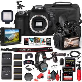 Canon - EOS 90D DSLR Camera Body Only 3616C002 - Pro Bundle