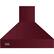 Front. Viking - Professional 5 Series 48" Range Hood - Burgundy.