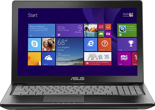 ASUS - 15.6" Touch-Screen Laptop - Intel Core i7 - 8GB Memory - 1TB Hard Drive - Black-Front_Standard 
