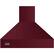 Front. Viking - Professional 5 Series 36" Range Hood - Burgundy.
