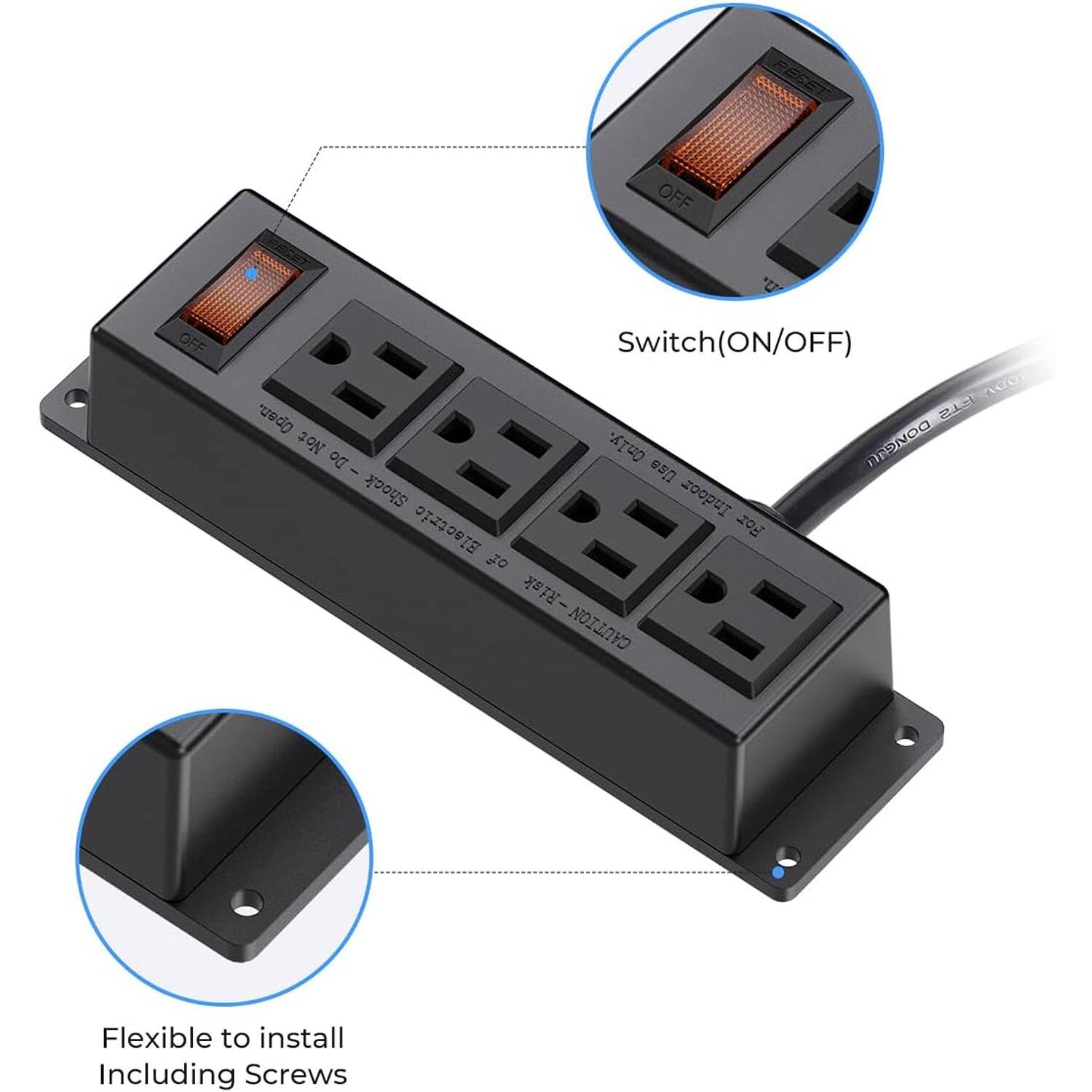 OFF, Switch(ON/OFF), Flexible to install, Including Screws