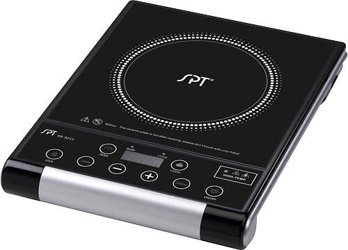 Angle. SPT - 12-1/4" Portable Electric Cooktop - Black.