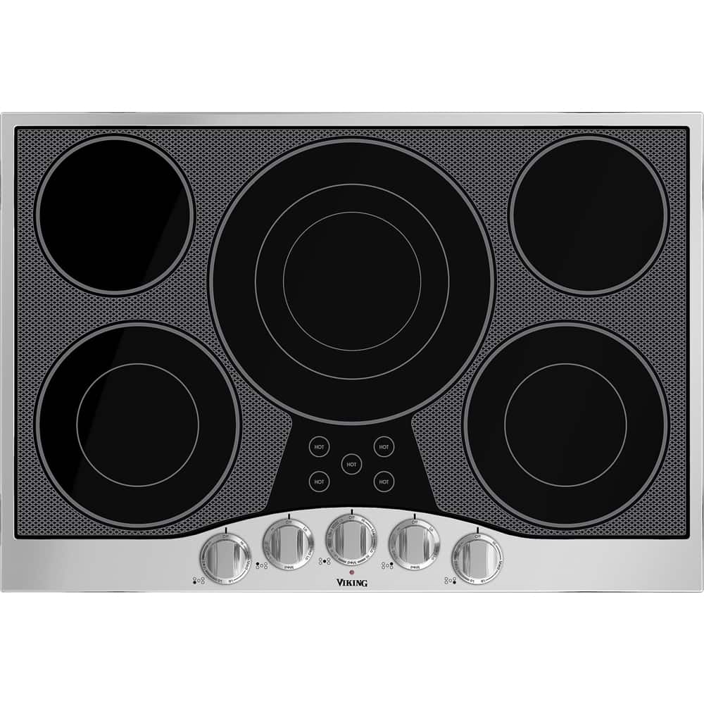 Viking - 29.9" Electric Cooktop - Stainless Steel - Front_Zoom